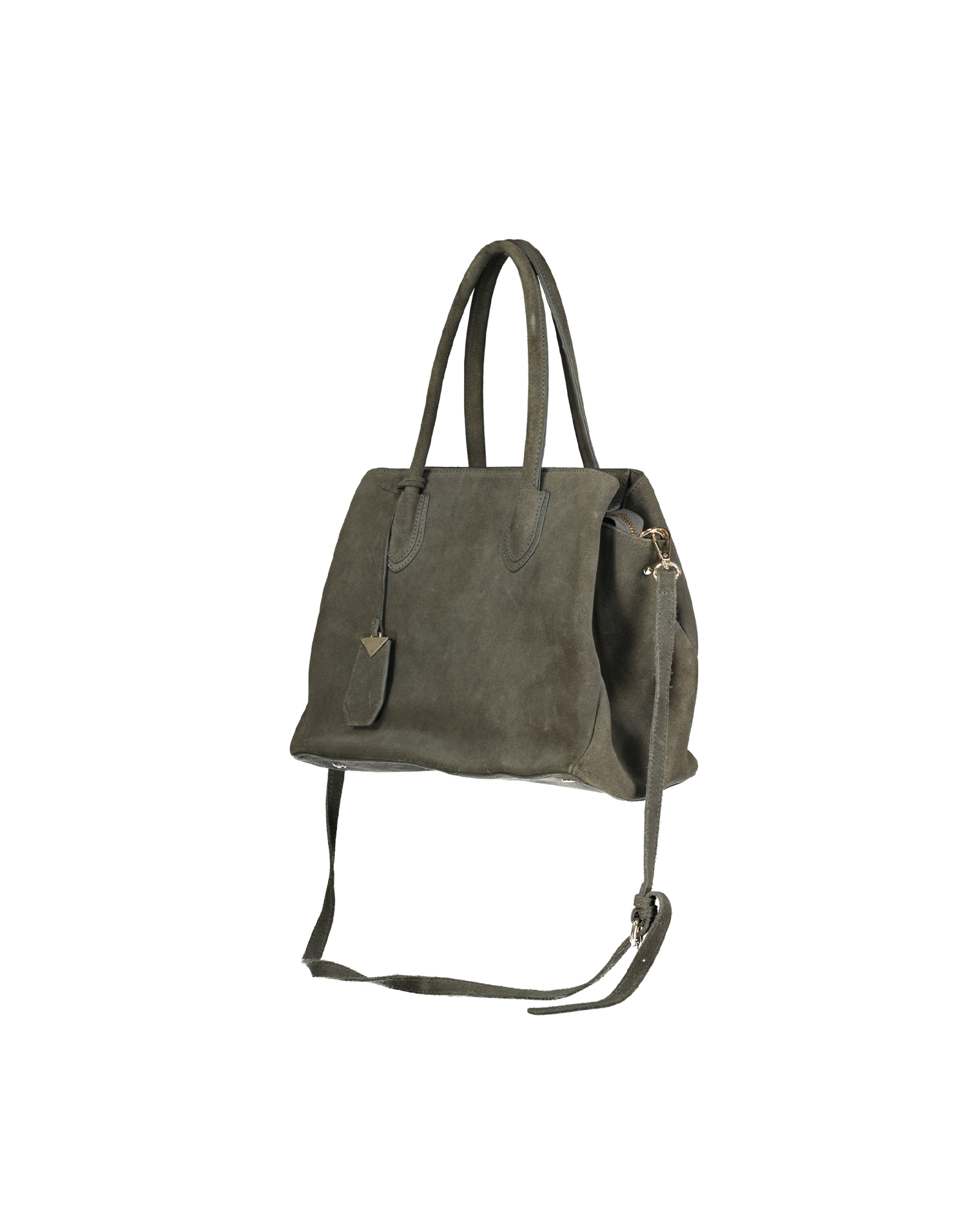 Vintage women's suede leather handbag