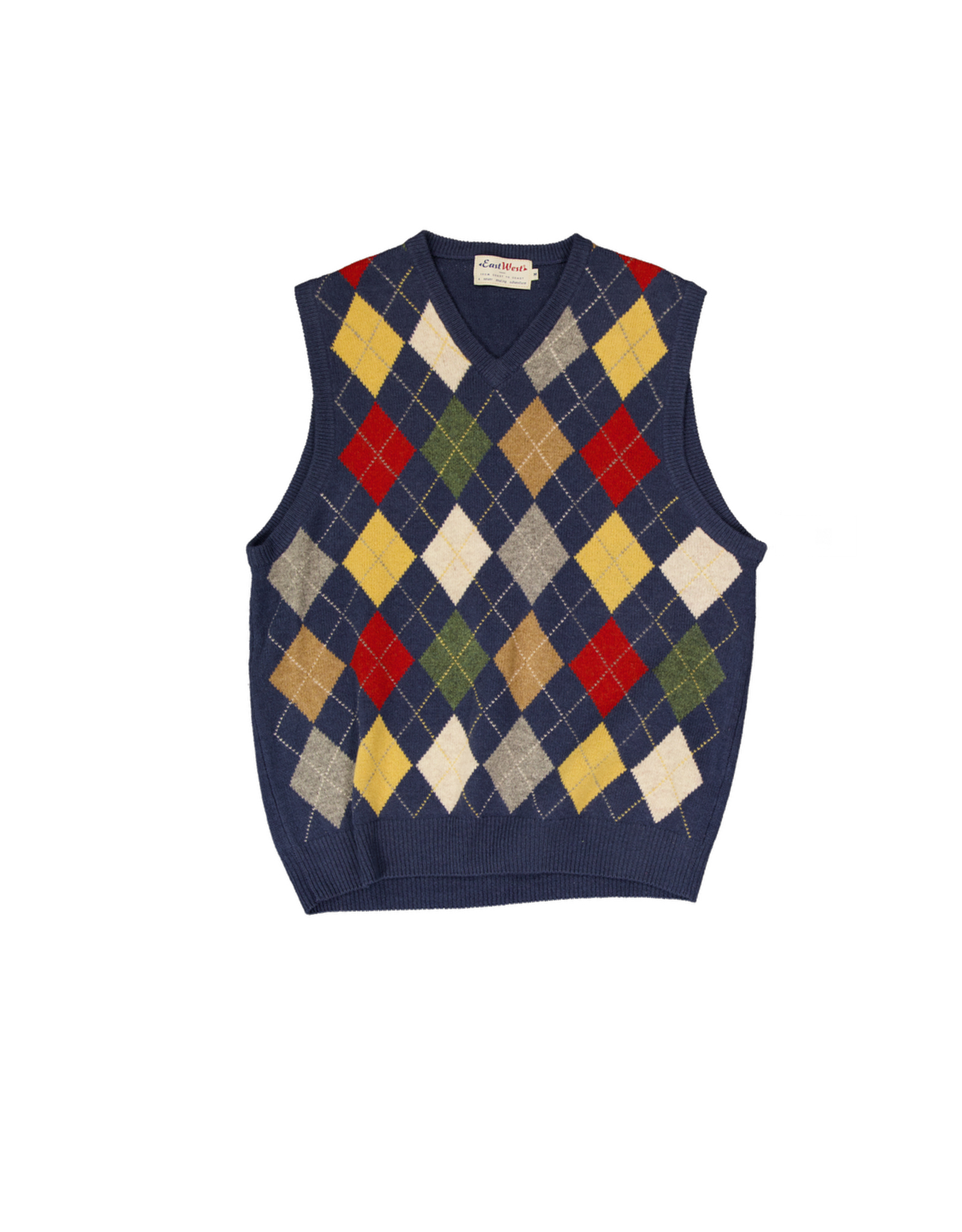 East West men's wool knitted vest