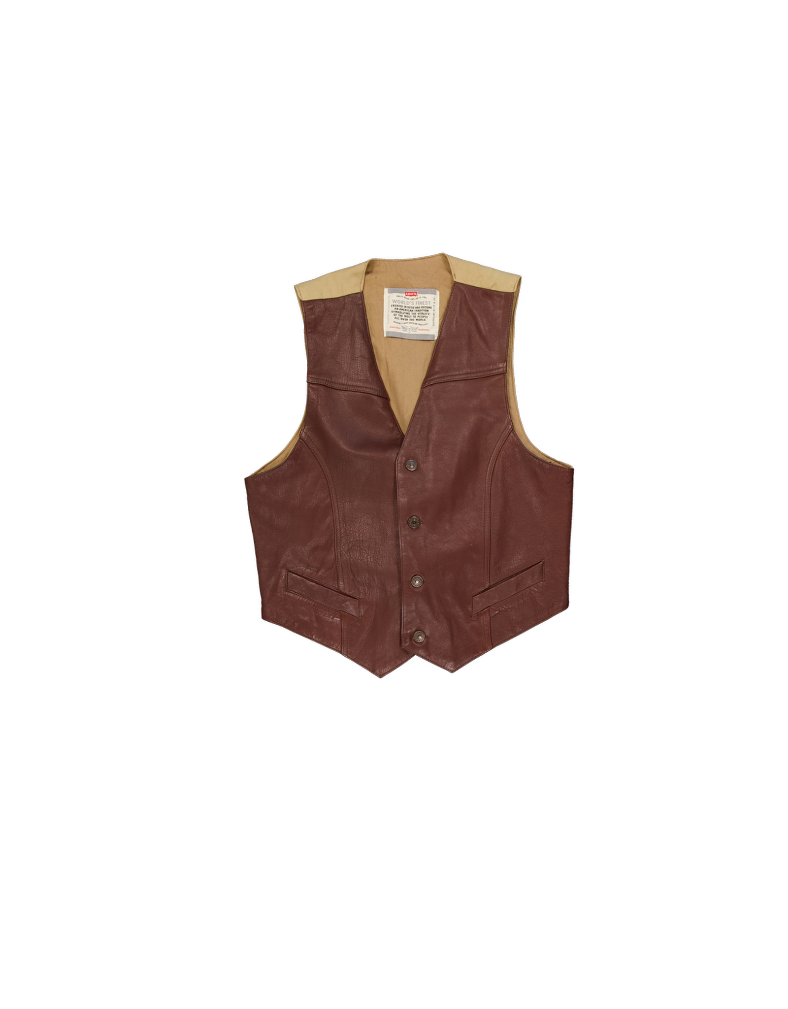 Levi's men's real leather vest