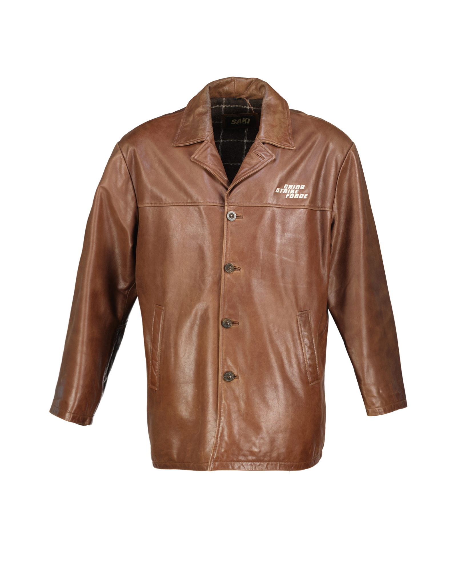 Saki men's real leather jacket