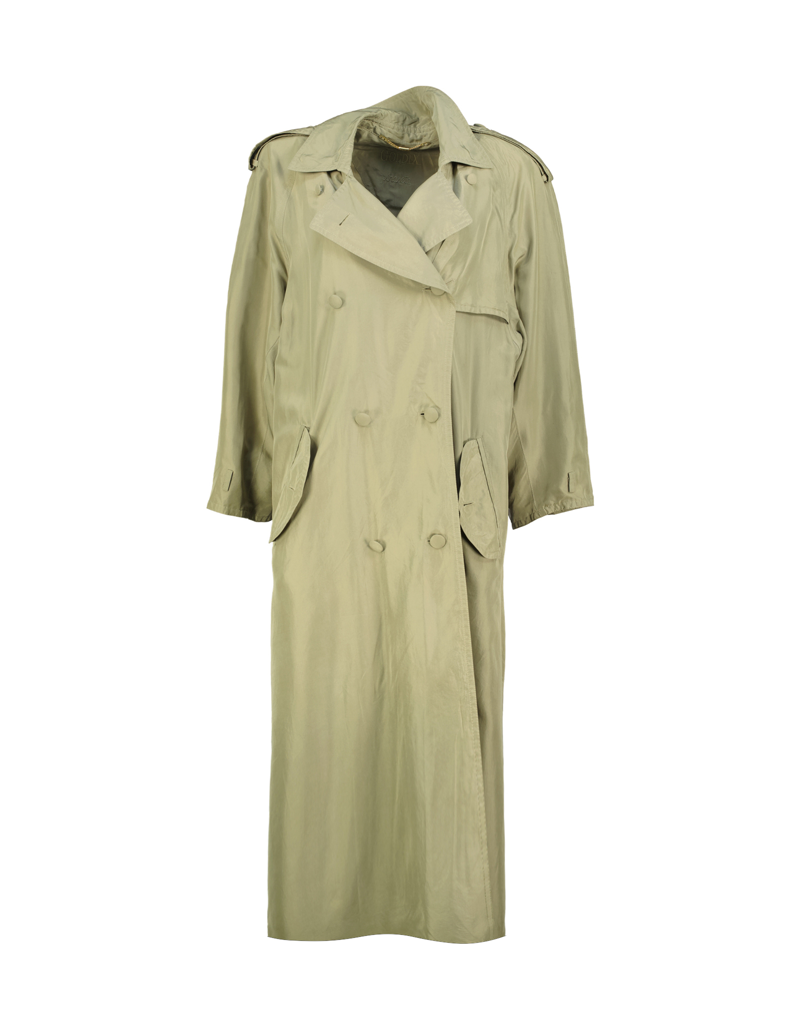 Goldix women's silk trench coat