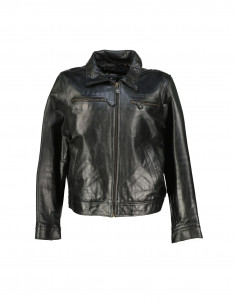 Hood Star men's real leather jacket