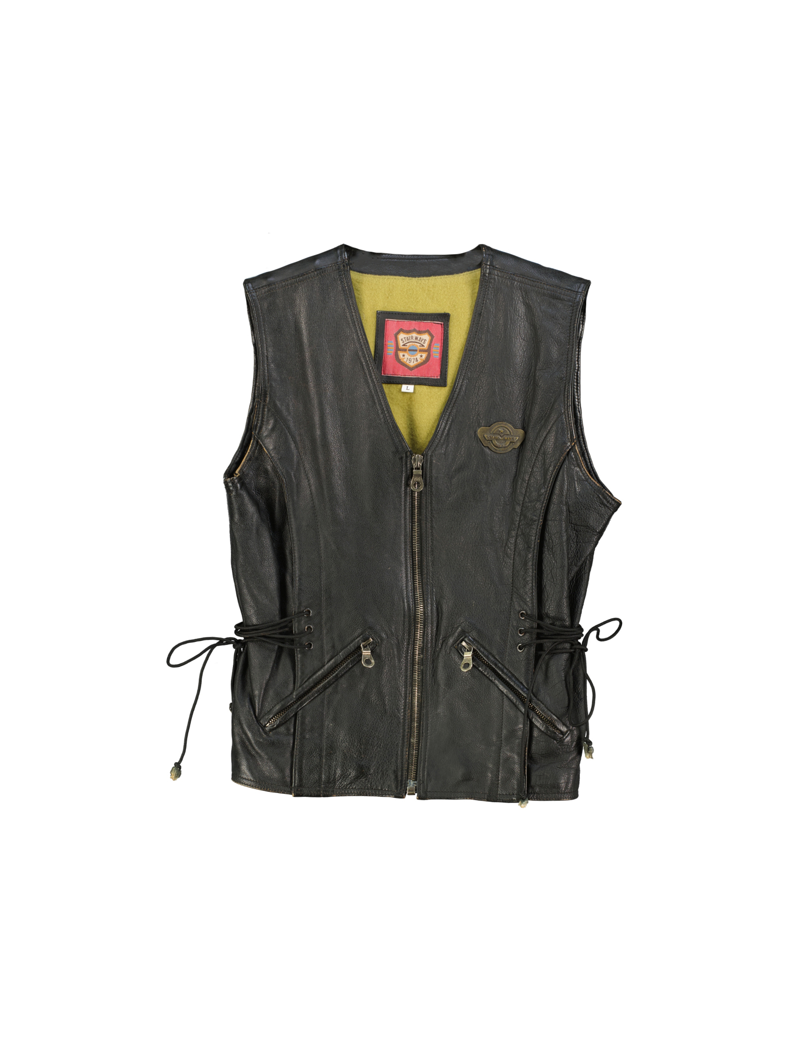 Stair Ways women's real leather vest