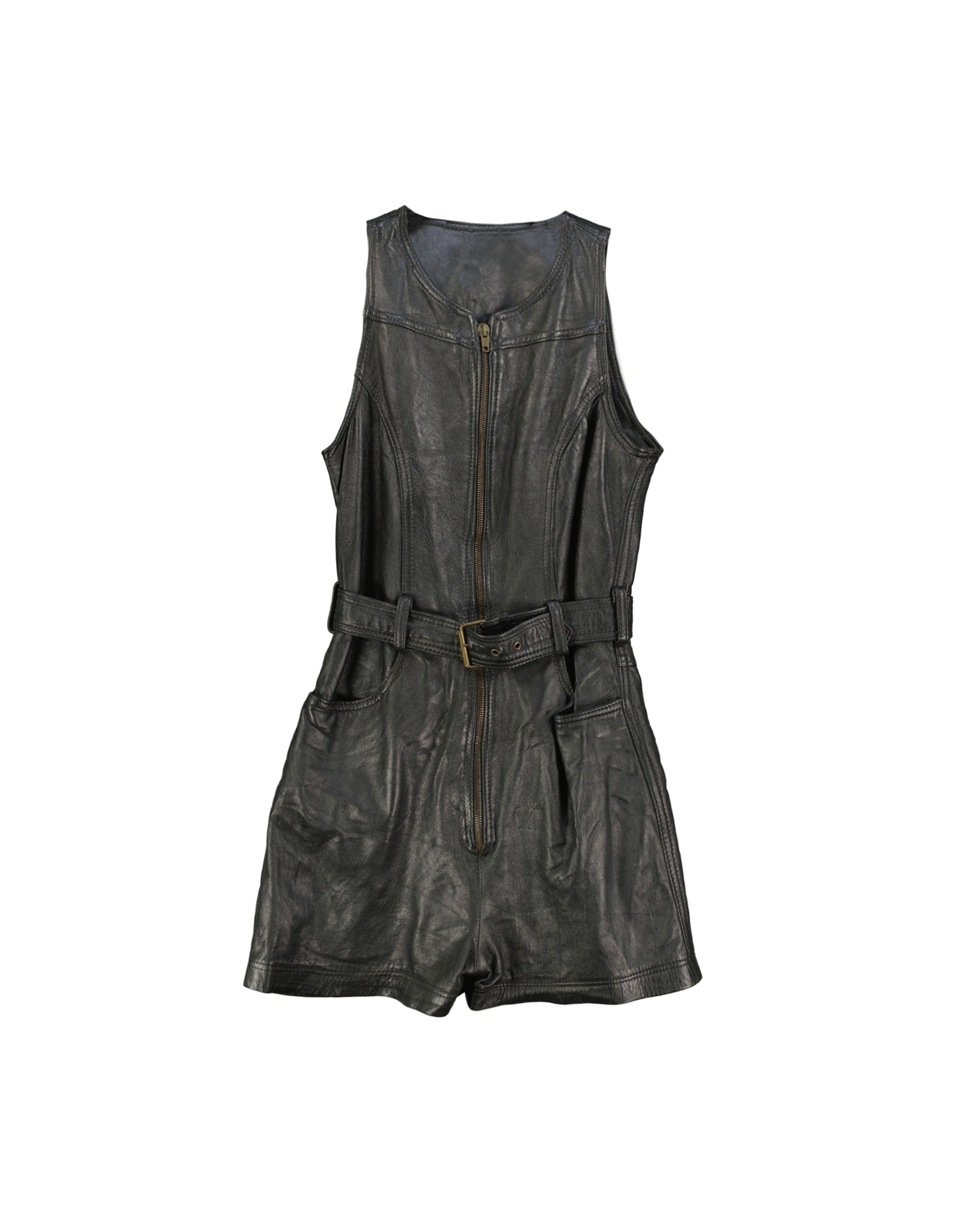 Vintage women's real leather playsuit