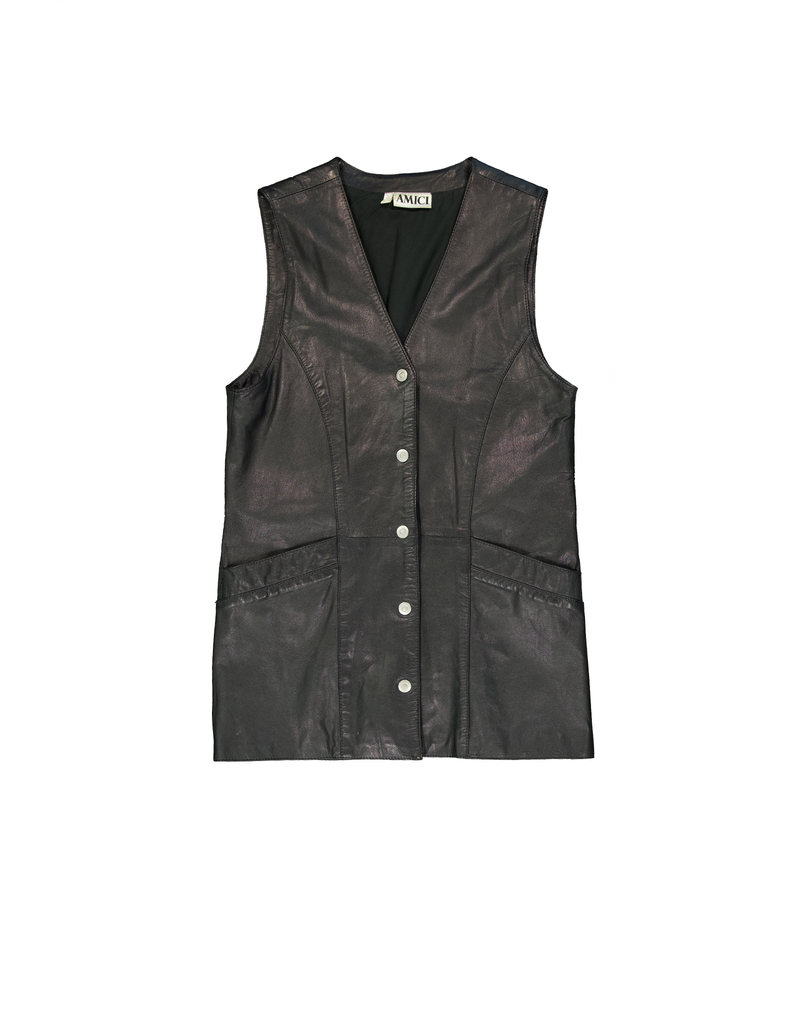 Amici women's real leather vest