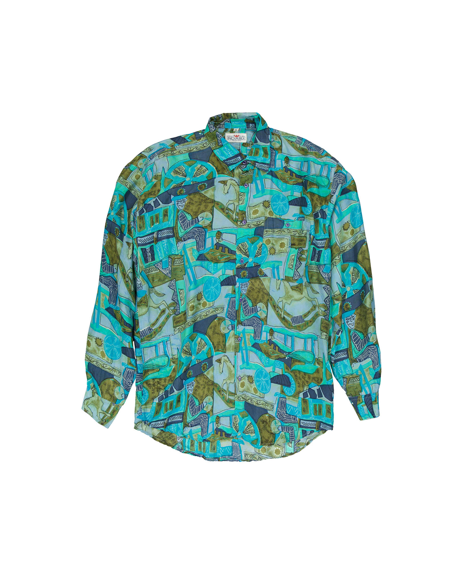 India men's silk shirt