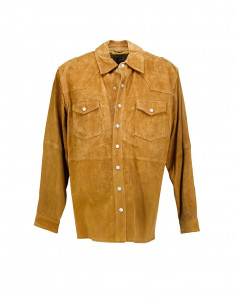 John Baner men's suede leather shirt jacket