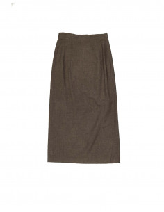 Red Plaid Women Swing Wool Skirt 3796