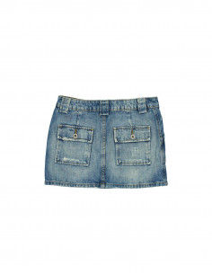 ◇LENINA◇ CALIN two pocket denim skirt Lois short denim skirt 2982-6940-39 buttoned in stretch length