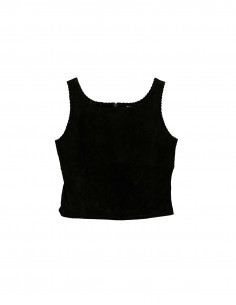 Rene Derhy women's suede leather sleevless top