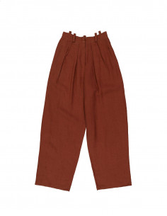 Sonia Rykiel women's linen pleated trousers