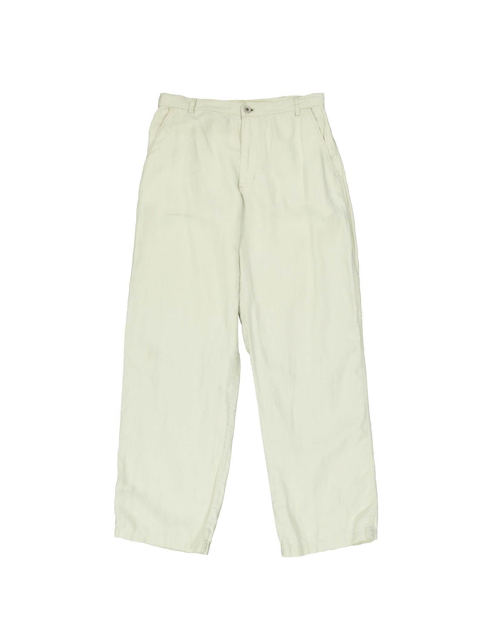 DKNY Jeans moteriškos lininės tiesios kelnės