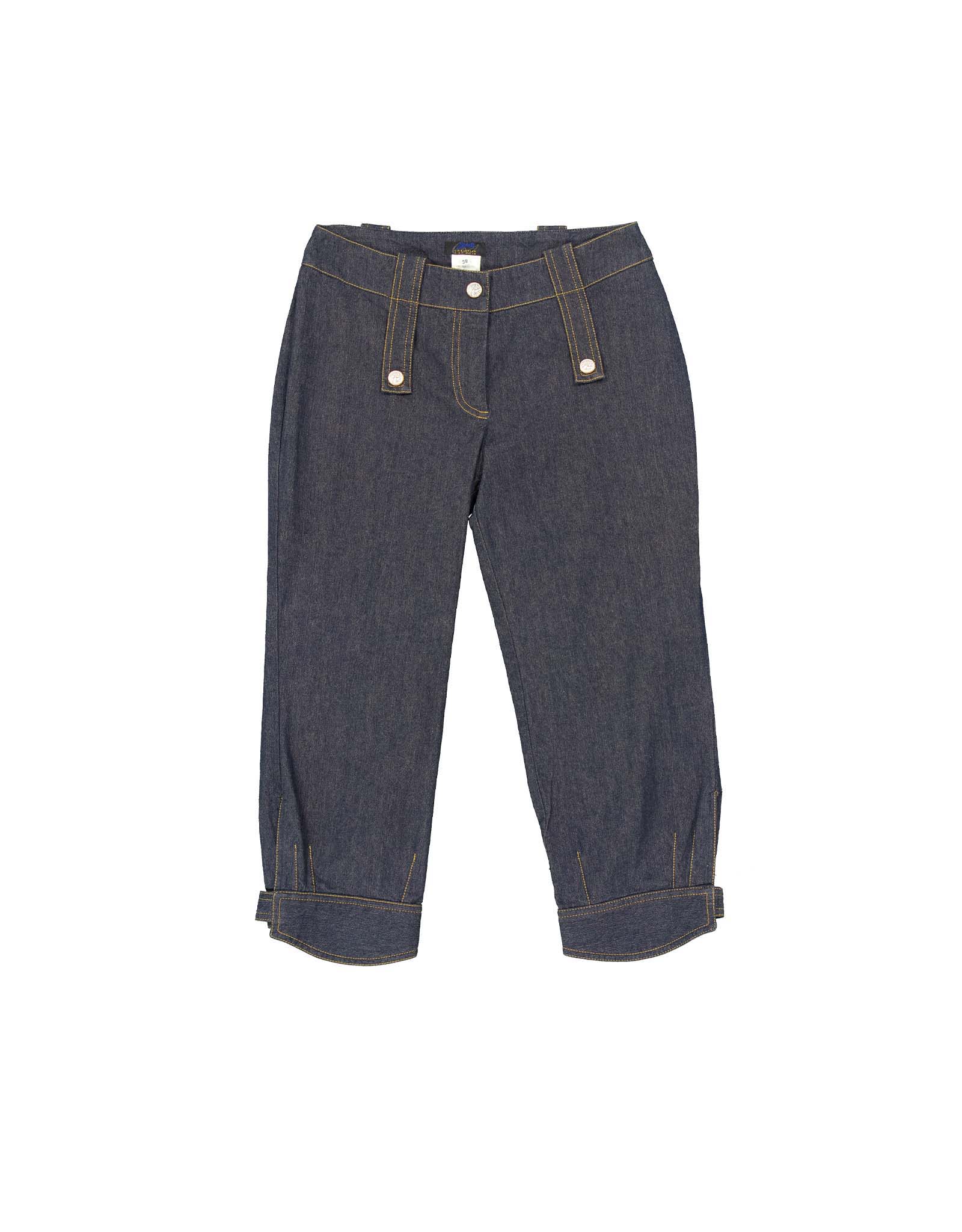 Christian Lacroix moteriškos denim kapri stiliaus kelnės