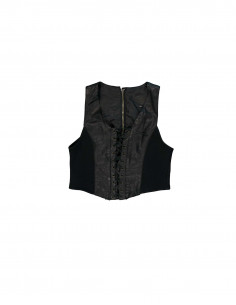Stars & Stripes women's real leather vest