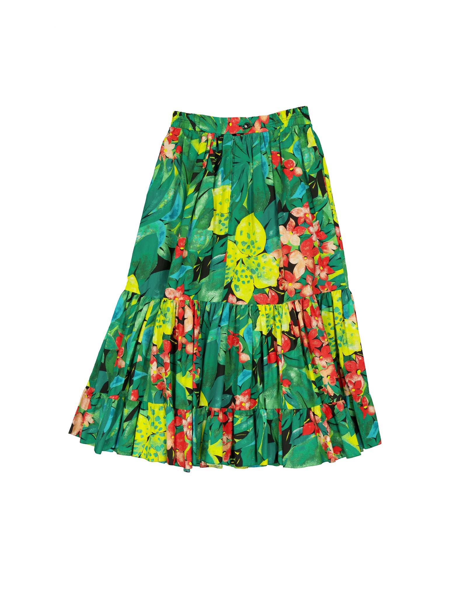 washer volume tiered skirt/ボリュームティアードスカート【S