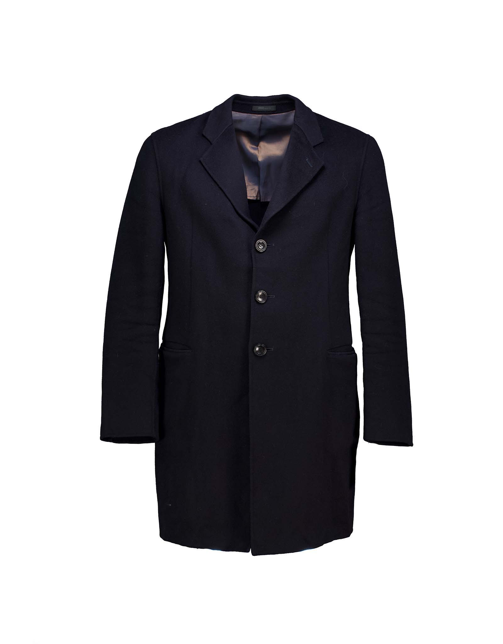 Armani Collezioni Wool Long Coat Armani Collezioni men