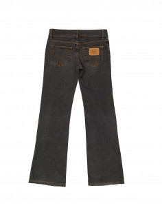 【SATIIIZ】Laton Strap Stone Denim Pants Doiff Twisted Denim Pants - satiiiz
