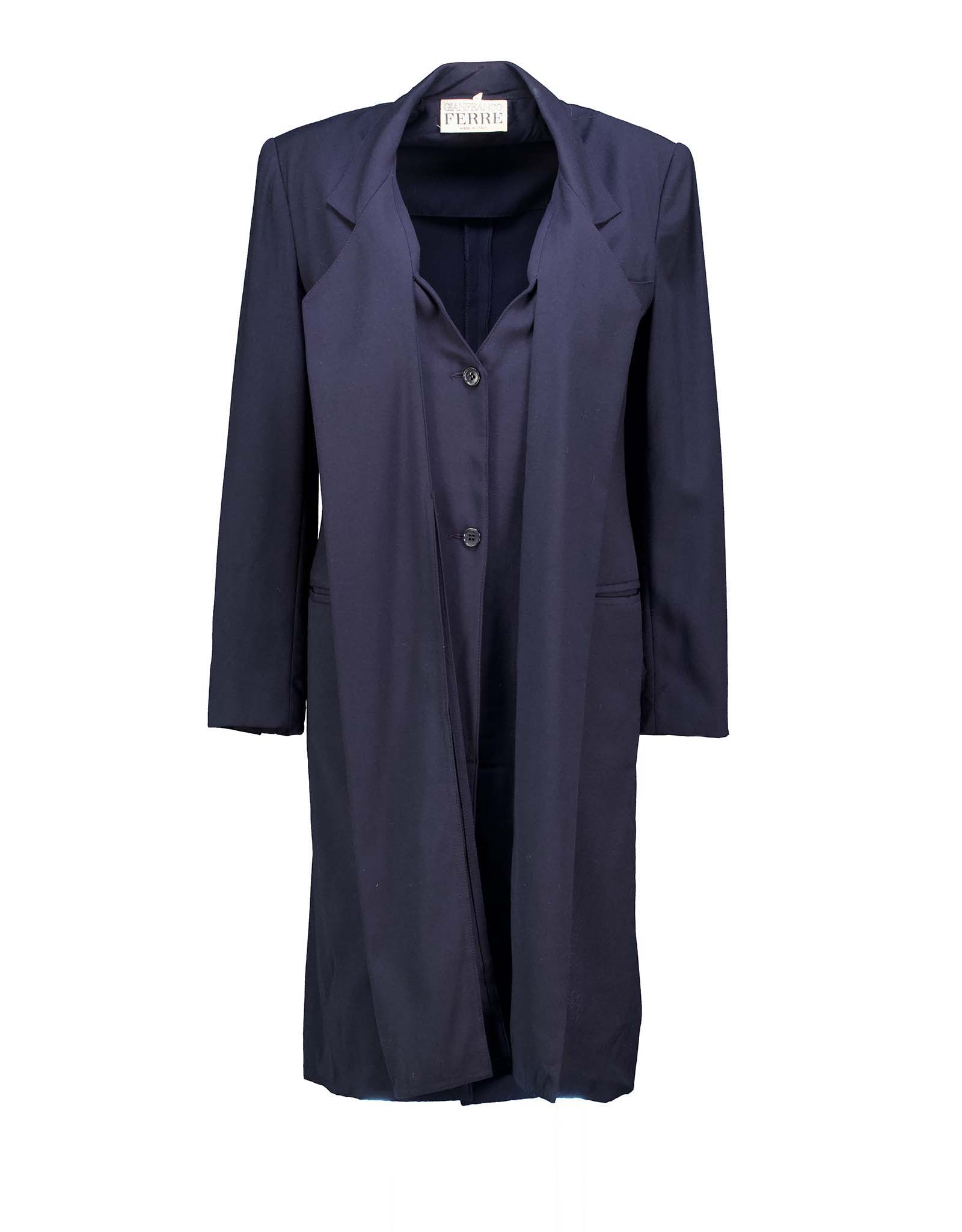 ジャケット・アウター GIANFRANCO FERRE CASHMERE WOOL LONG COAT Gianfranco Ferré CASHMERE WOOL Vintage Cashmere Wool Coat