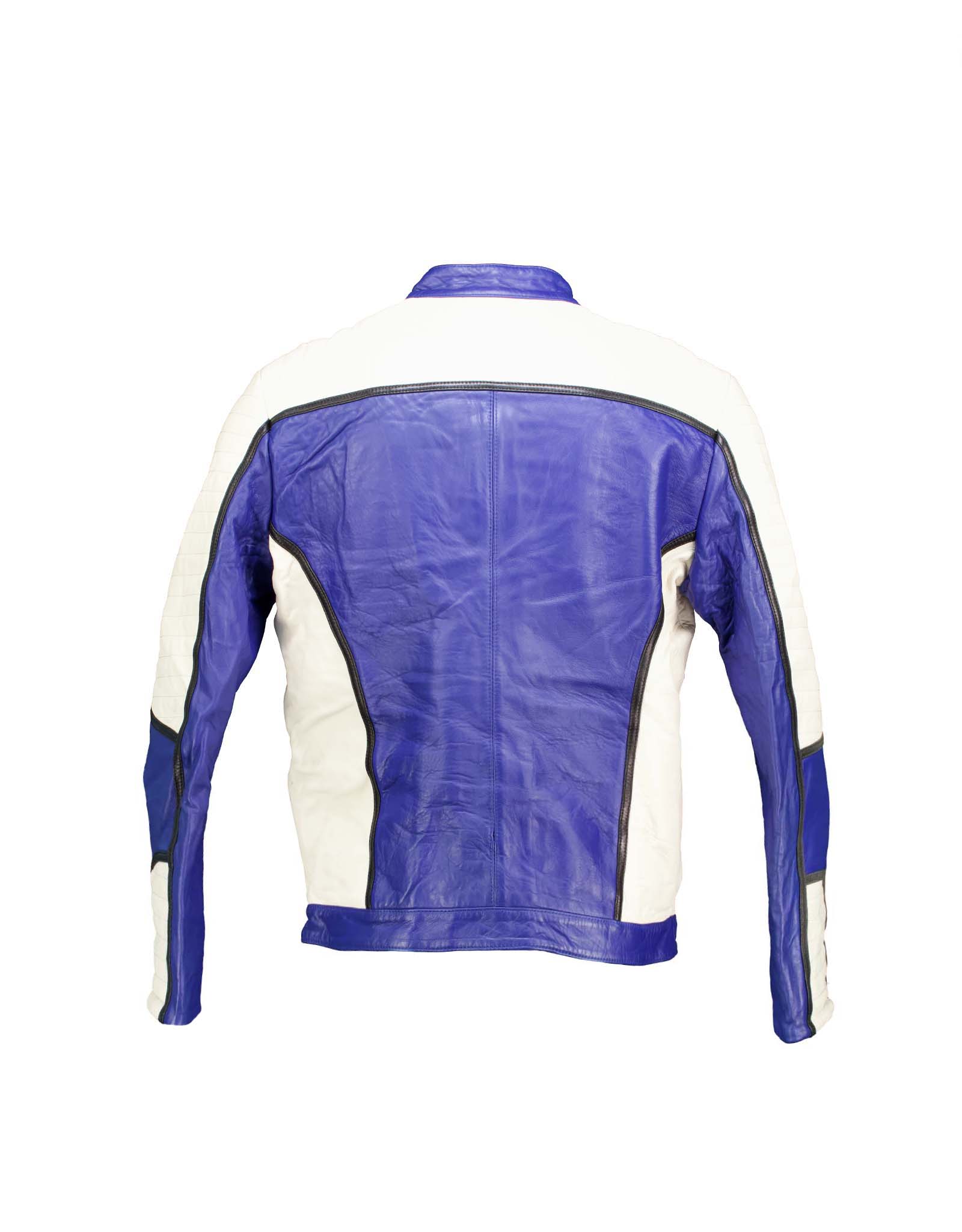 BALMAINダークブルー レザー ジャケット ボア付き BALMAINダークブルー レザー ジャケット ボア付き BALMAINダークブルー