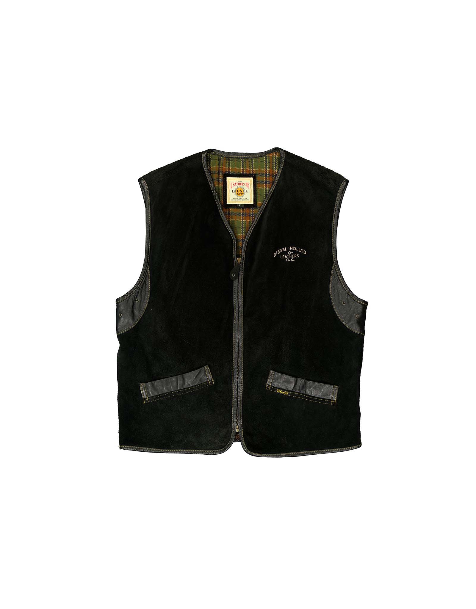 Diesel women's suede leather vest