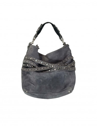 Vintage women's suede leather shoulder bag