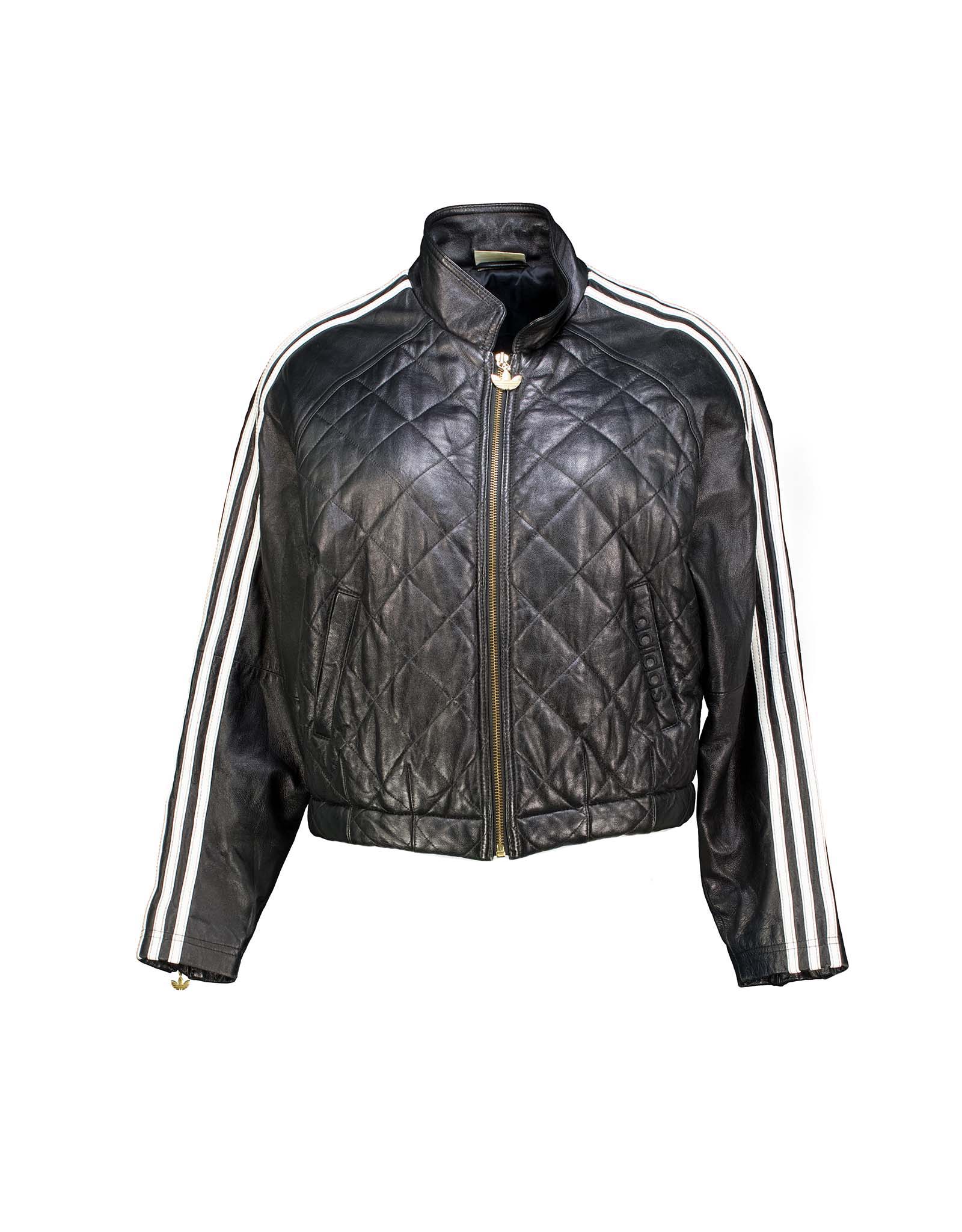 Adidas women's real leather jacket