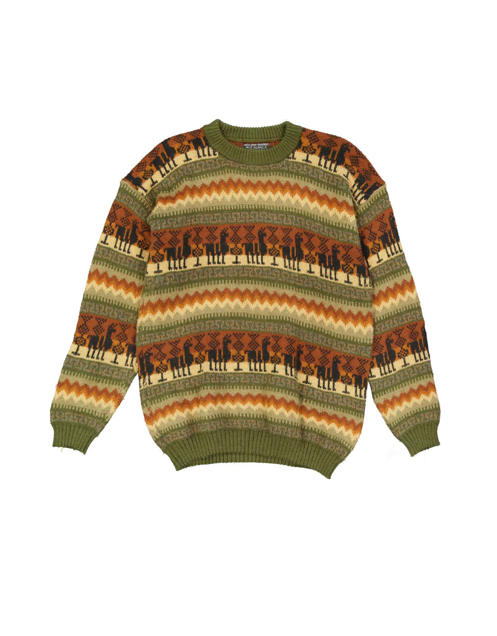 crew neck designed wool sweater 新品 L Crew Neck Sweater M600-MA