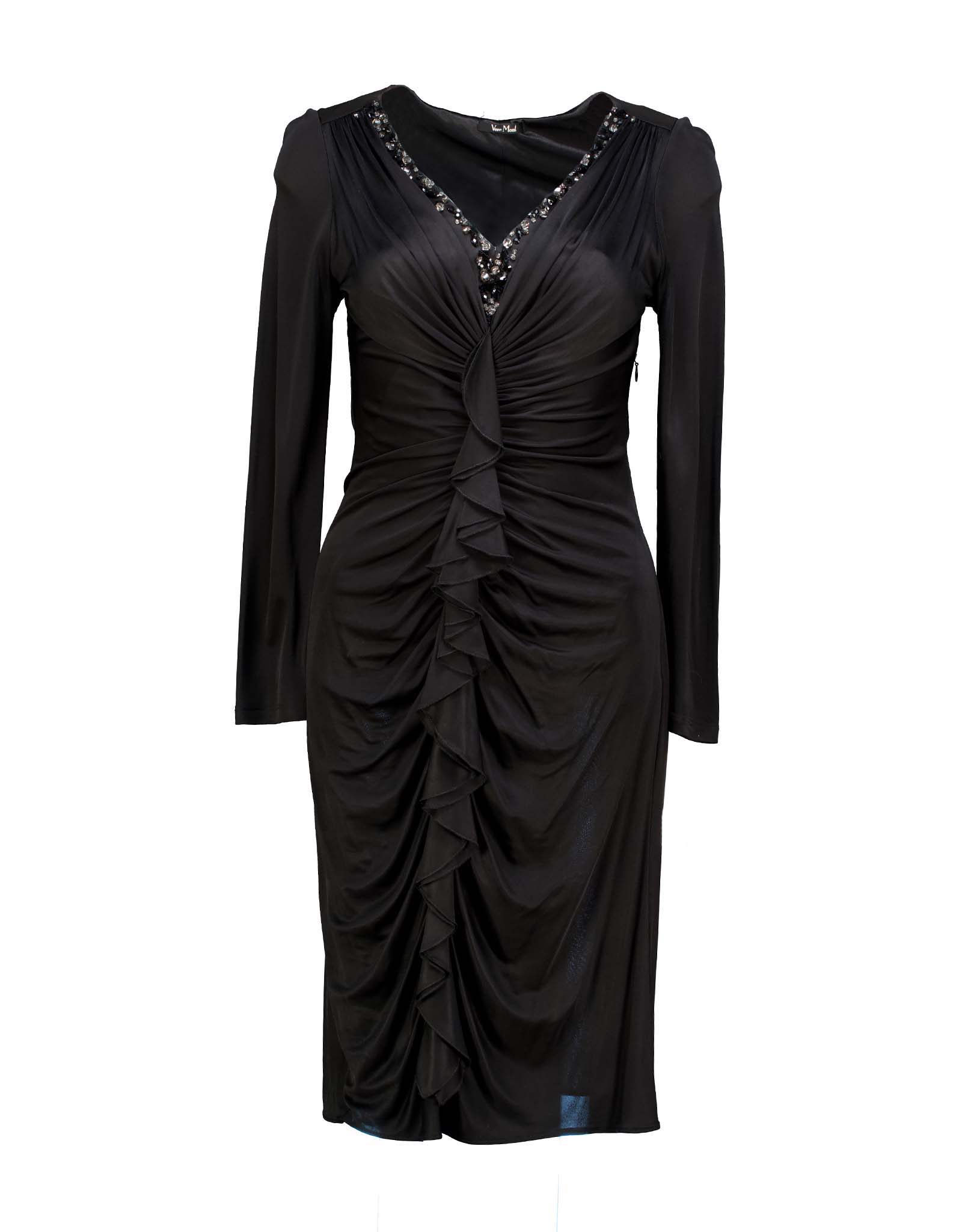 green emerald velvet dress Vera Mont Women's Gathered Evening Dress, blue, 14 : Amazon.ie main image 0