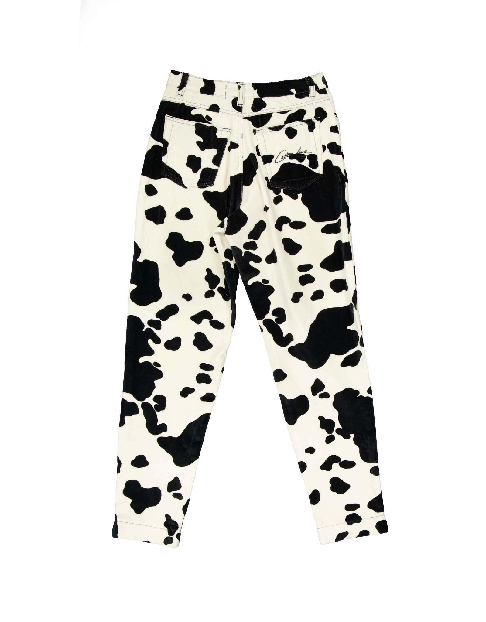 patterned cigarette trousers Cotton Line women's 00's white patterned cigarette trousers