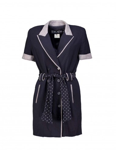 Escada women's navy blue wool dress