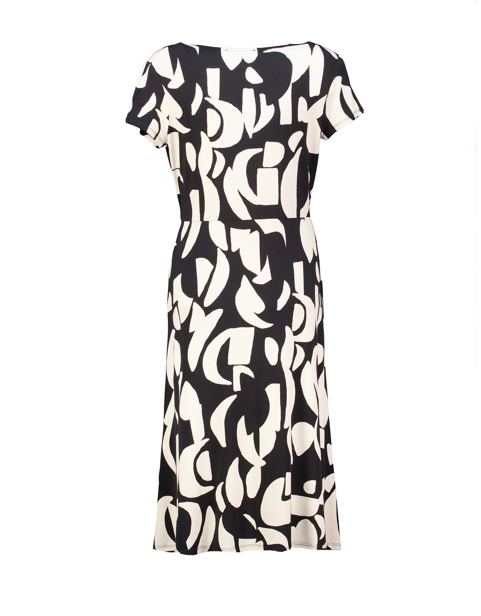 blue dress for baby girl Joseph Ribkoff Silky Knit Fit and Flare Dress with Chiffon Draped Sash 261710