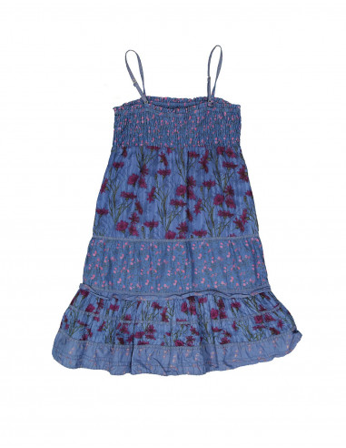 princess polly baby blue dress Step into timeless elegance with Dot Franny's vintage 70s floral chiffon maxi  dress! Perfect for garden parties, weddings & more. Sleeveless with ruffle  accents for that boho fairy vibe. Sizes S/M. Dress main image 0