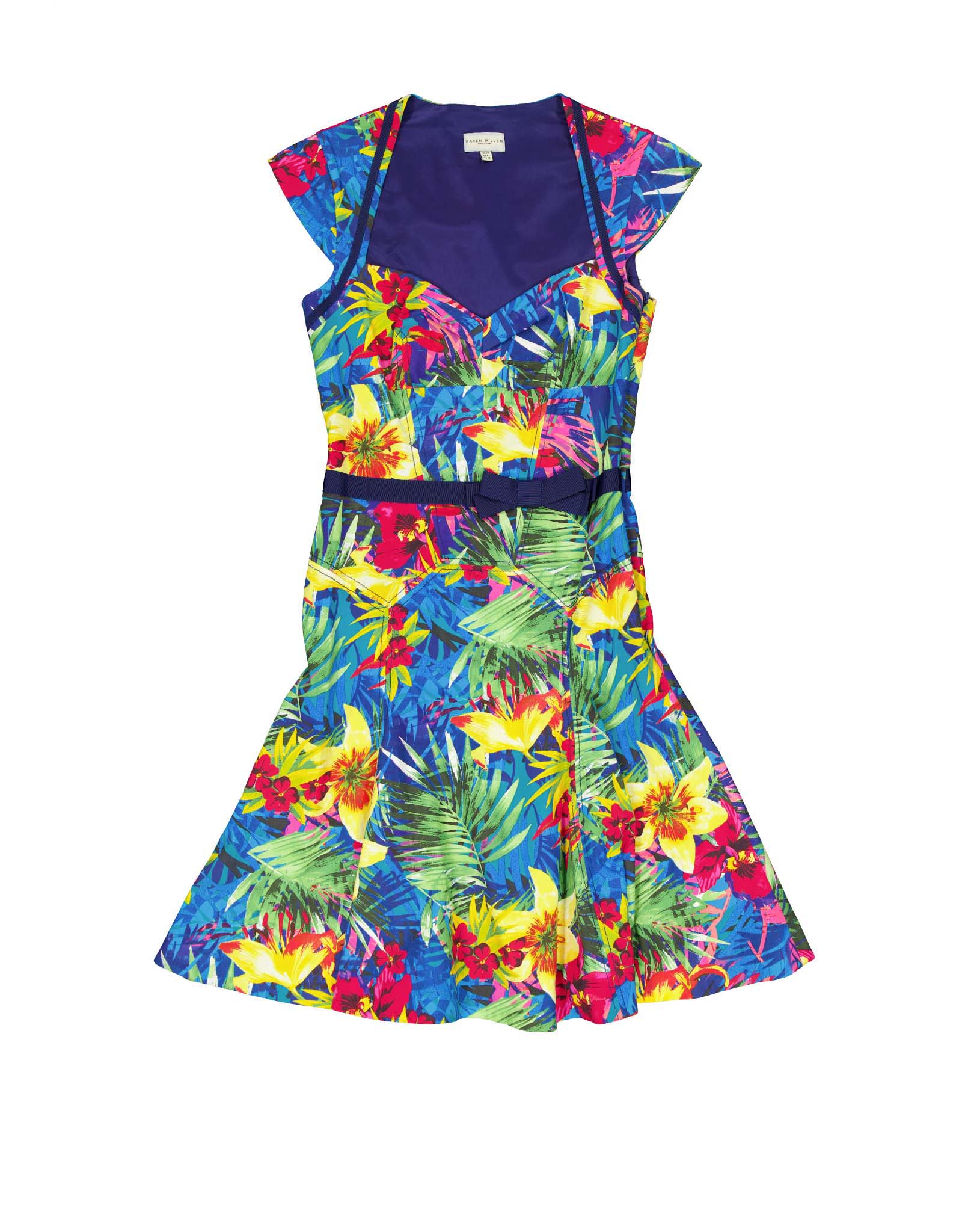 knee length dresses for ladies Karen Millen - Floral Lace Midi Dress