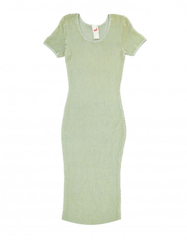 Mondi vintage women's 90's green sequins festival knitted dress