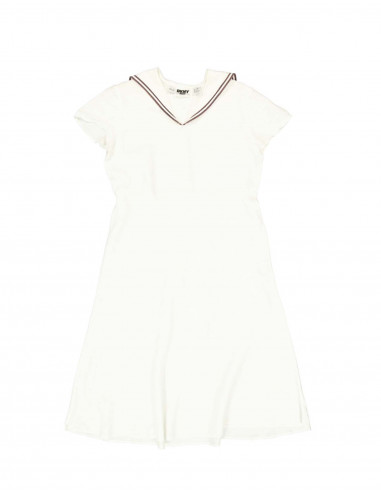 knee length dresses for ladies Frayed Linen Maxi Dress | A-Line Dress