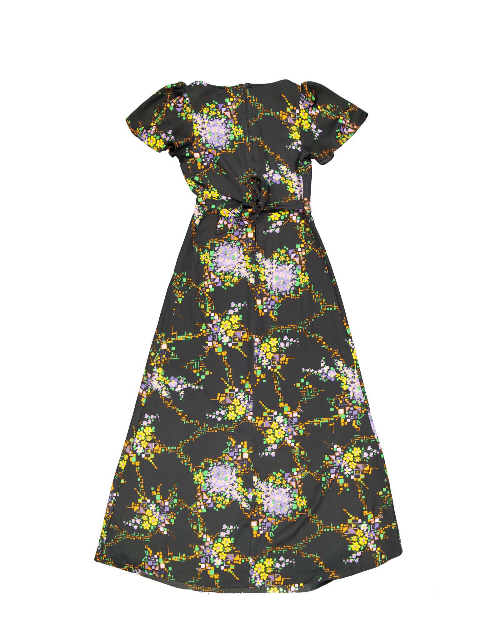 Vintage women's 70's black floral dress Vintage women's 70's black floral dress