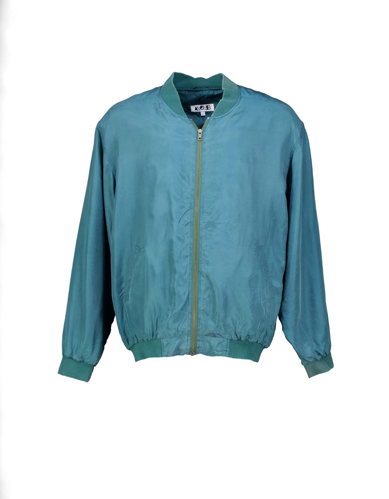 ジャケット・アウター Vintage 90s Silk Club Silk Bomber Jacket Vintage men's 90's green silk bomber jacket