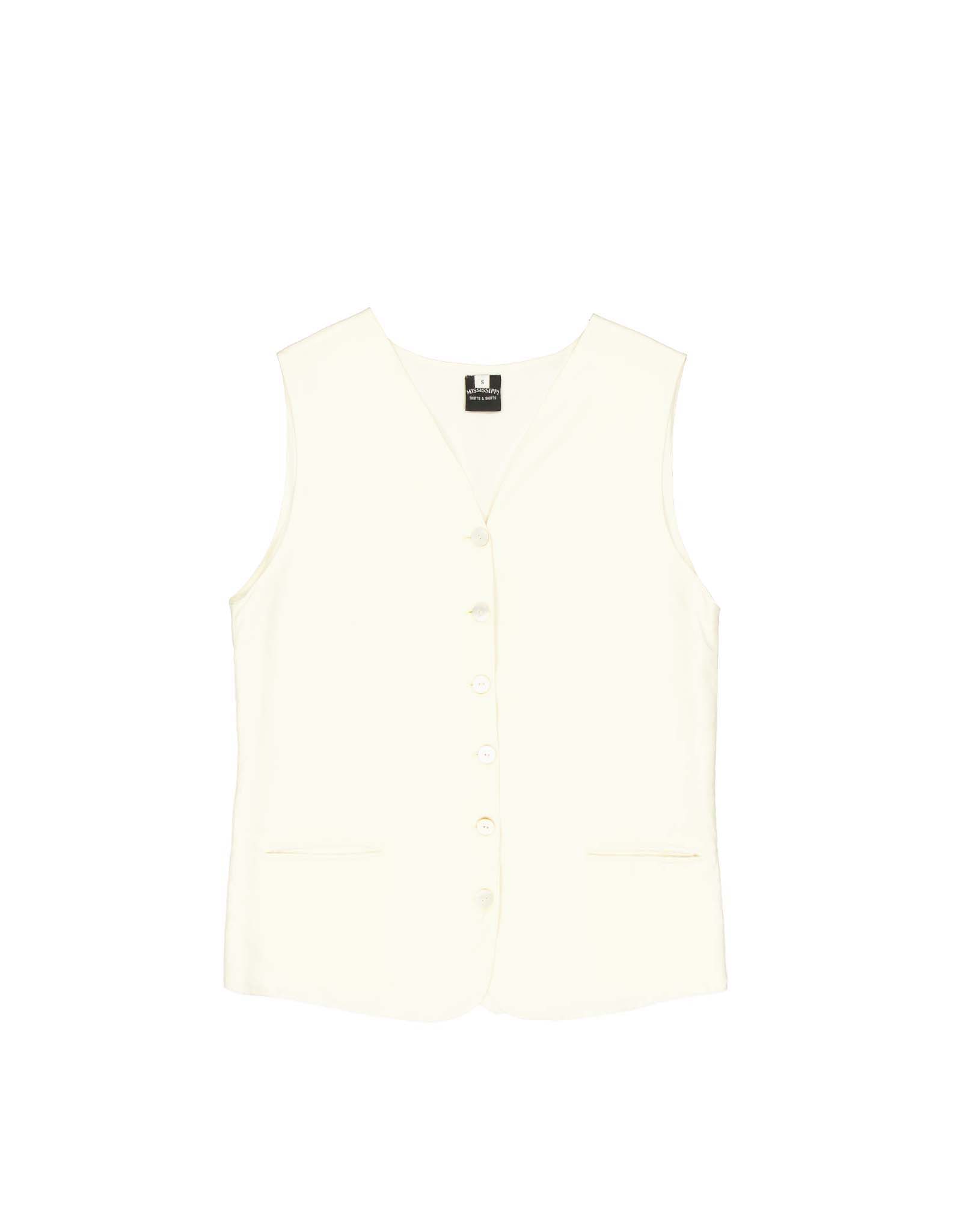 Mississippi vintage women's 00's cream tailored vest