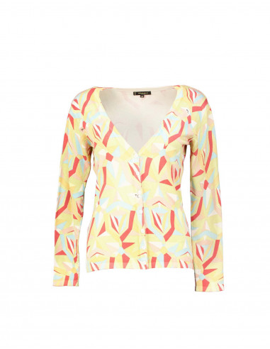 Emilio Pucci women's multi print wool blend cardigan