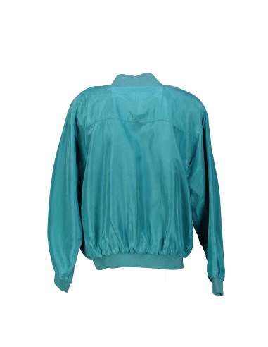 Vintage men's 90's green silk bomber
