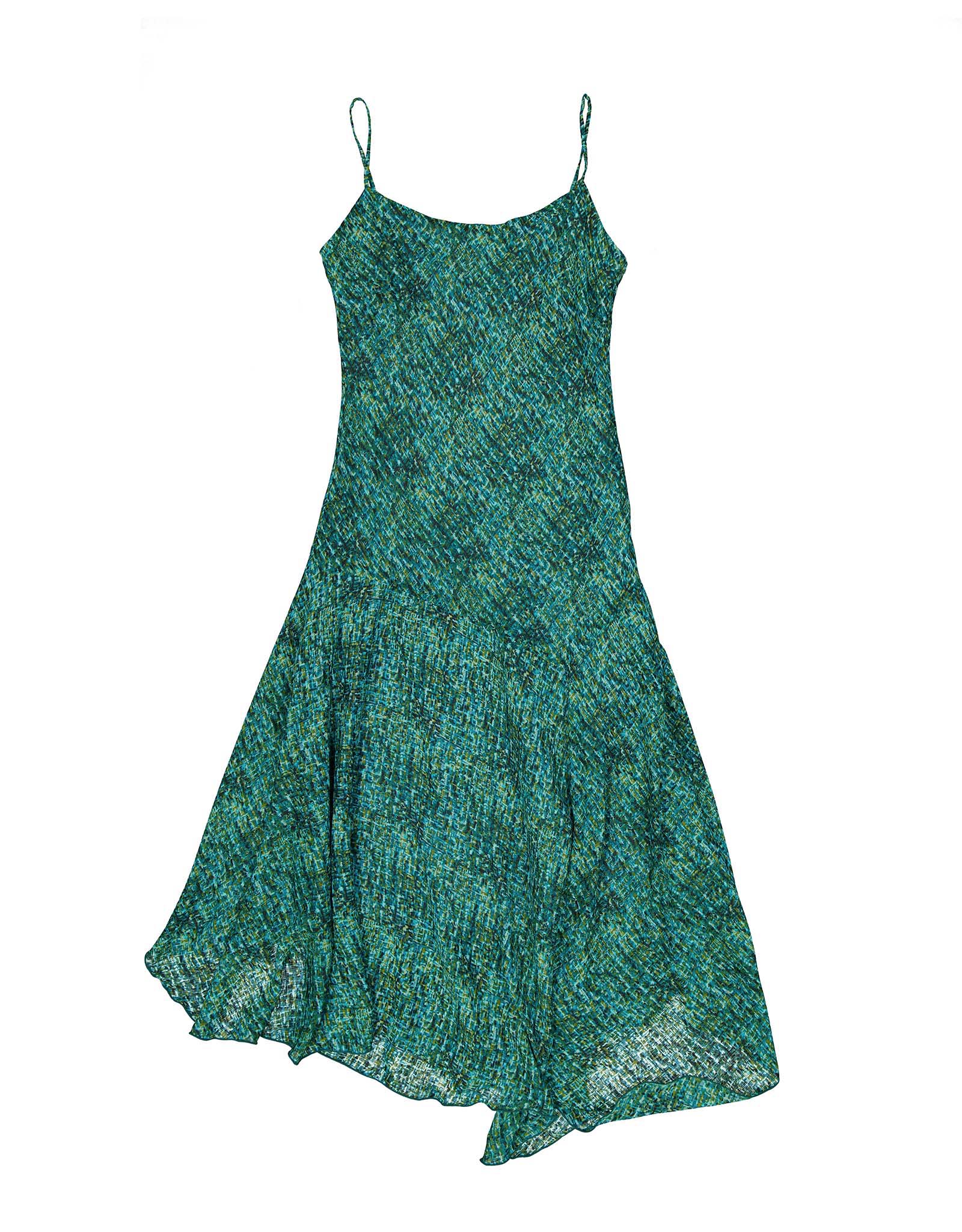 Evan-Picone vintage women's 00's green print dress