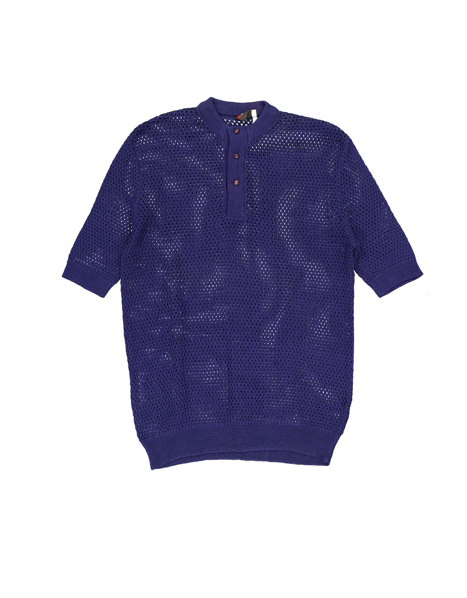 トップス 60's euro vintage milkingman shirts 48 Sir Edmin vintage men's 00's blue knitted top