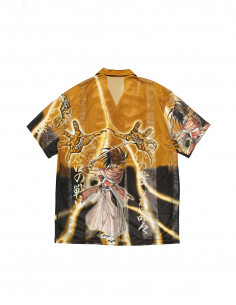 Guo Zhi Ting vintage men's 00's brown cartoon shirt