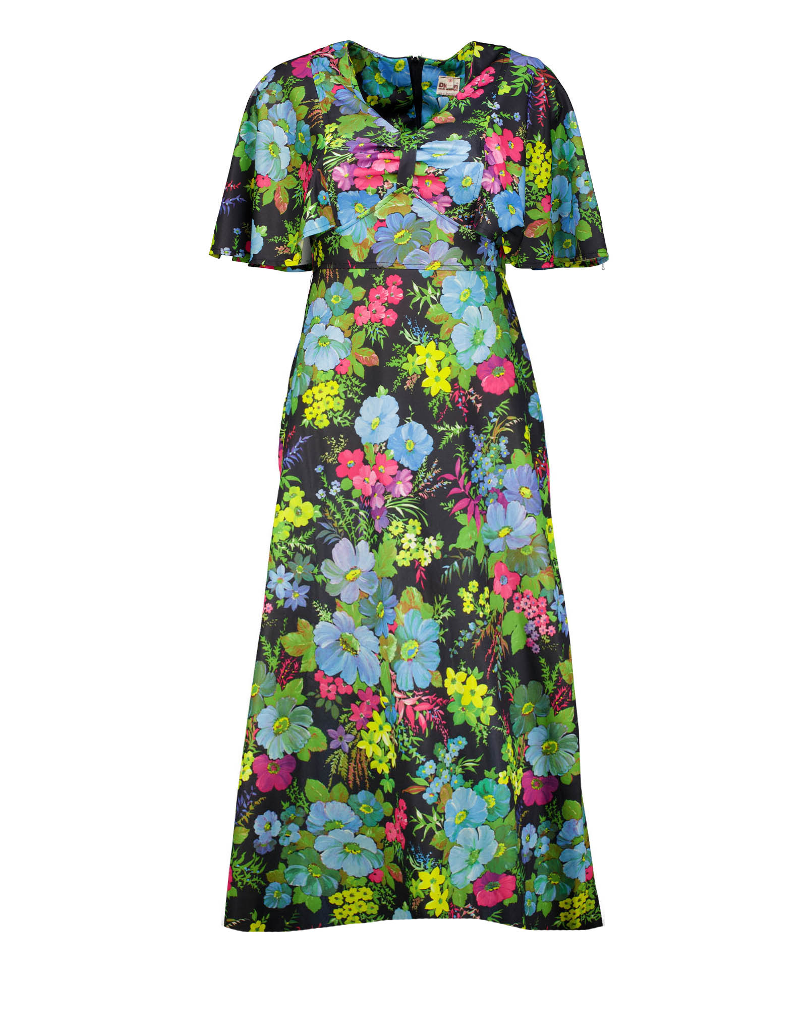 Diolen vintage women's 70's multi floral dress