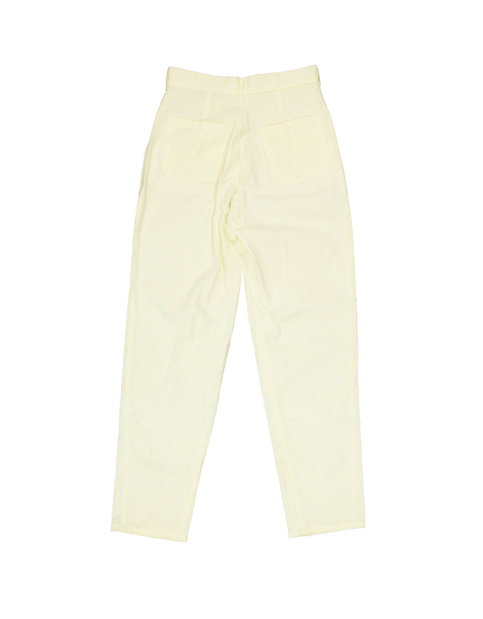 vintage cigarette trousers LEMON YELLOW 1960s Raw Silk Pants High Waist Peddle Pushers 76% Cotton 22% Polyester 2% Spandex Photos by New FIT - Cigarette Pants
