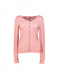 Armani Jeans women's pink silk wool blend cardigan