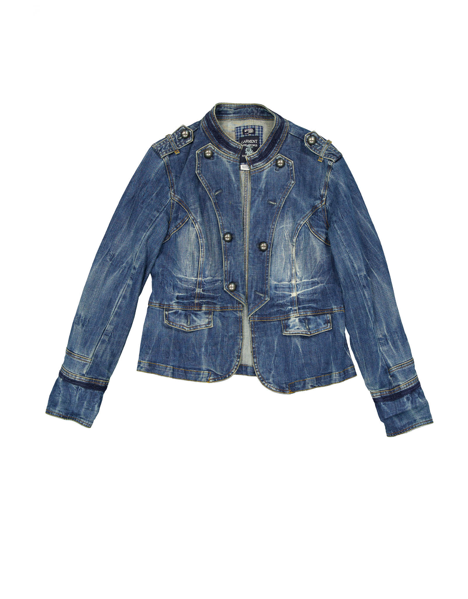Street One vintage women's 00's blue napoleon denim jacket