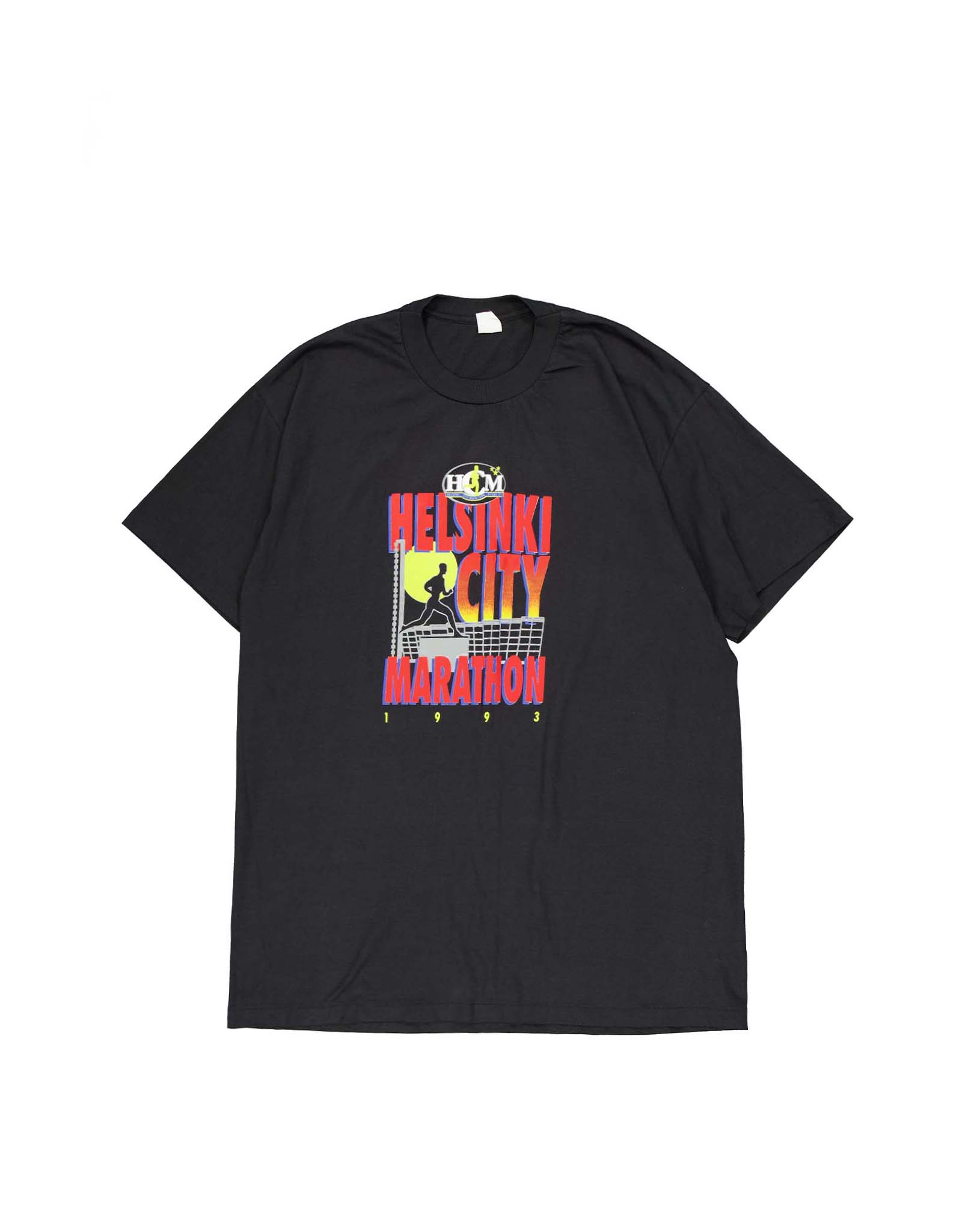Vintage men's 90's black print cotton Y2K T-shirt