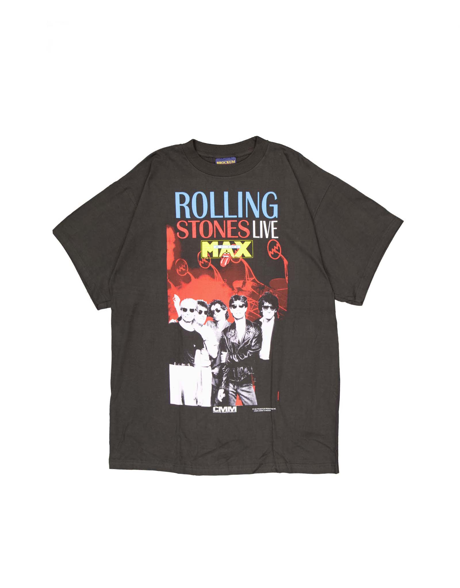 Brockum vintage men's 90's black print cotton T-shirt