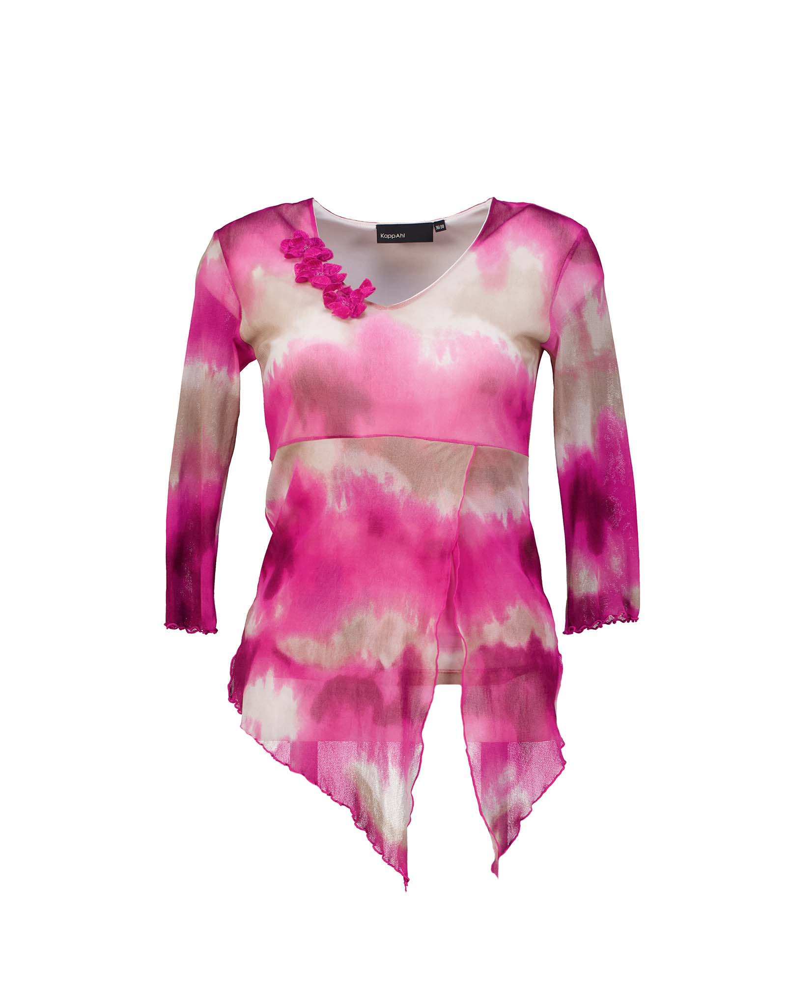 トップス 00s VICE FAIRY asymmetry T-parker y2k KappAhl vintage women's 00's pink print Y2K asymmetric top
